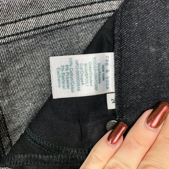 rag & bone | Nina High Rise Ankle Cigarette Jean Snake Foil - Picture 8 of 10